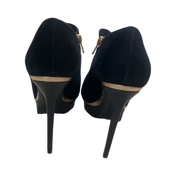 Saint Laurent black platform suede booties size 40.5 - Picture 4 of 9